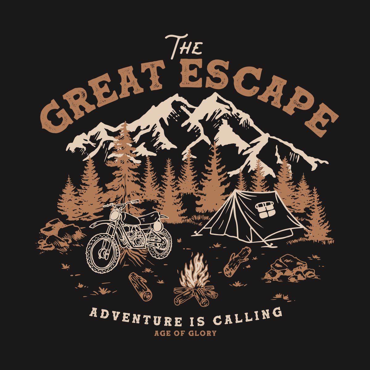 Age of Glory Great Escape T-Shirt Black