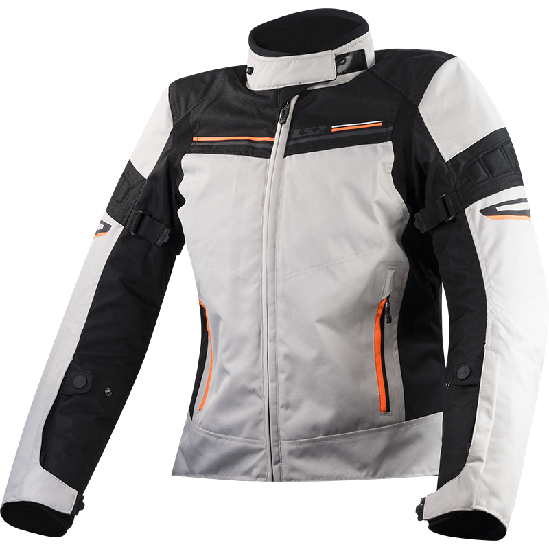 LS2 Shadow Lady Jacket Light Grey/Black/Orange