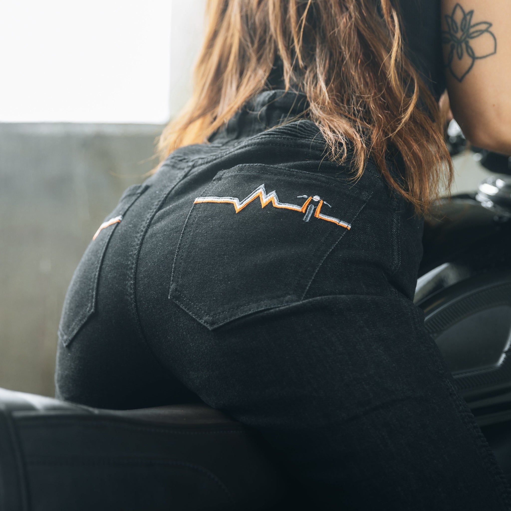 MotoGirl Ellie Jeans Black