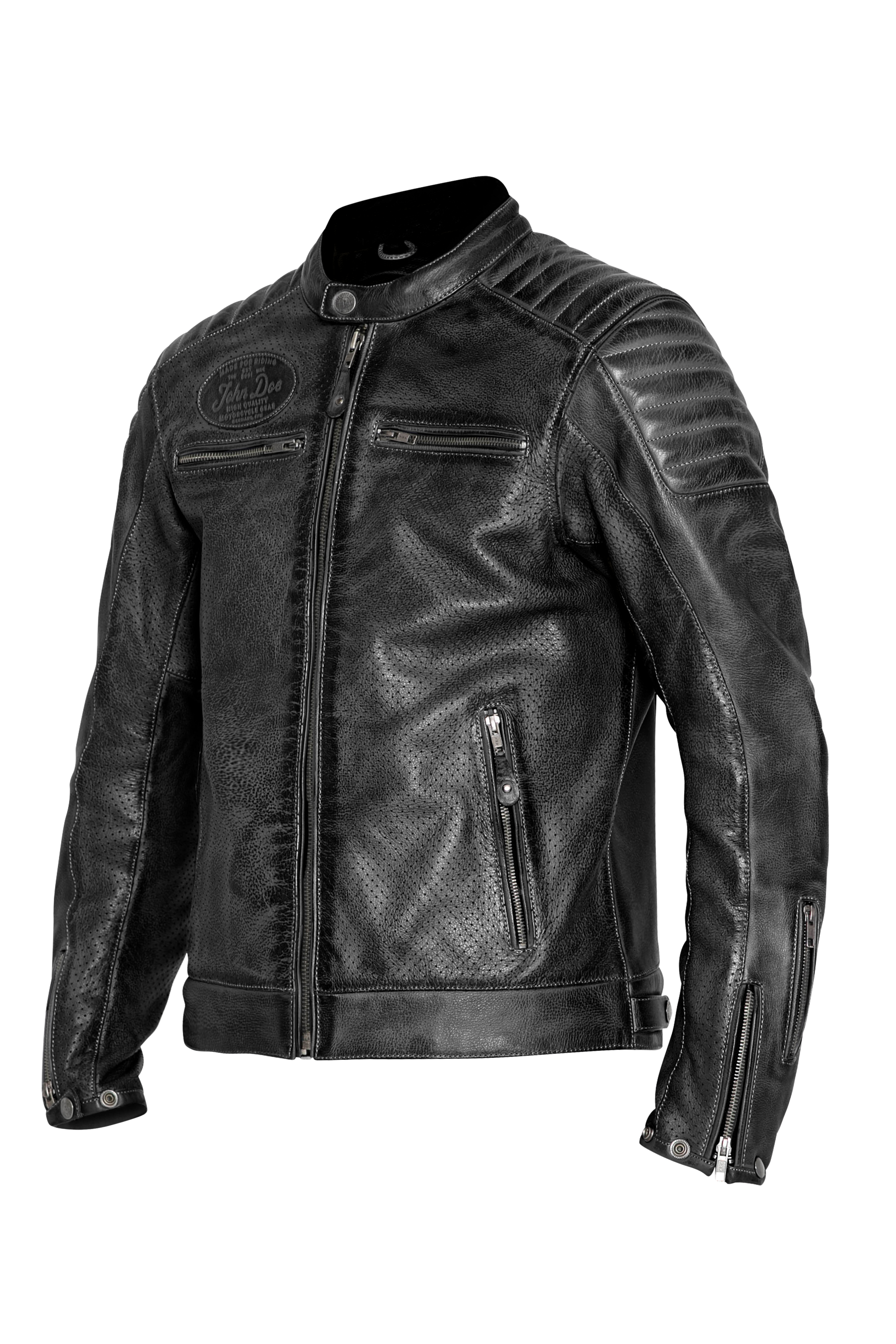 John Doe Leather Jacket Storm Black