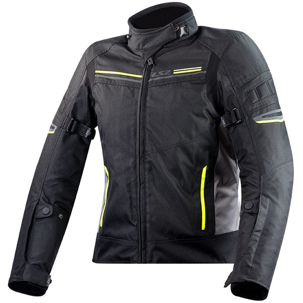 LS2 Shadow Lady Jacket Black/Titanium/High Visibility Yellow