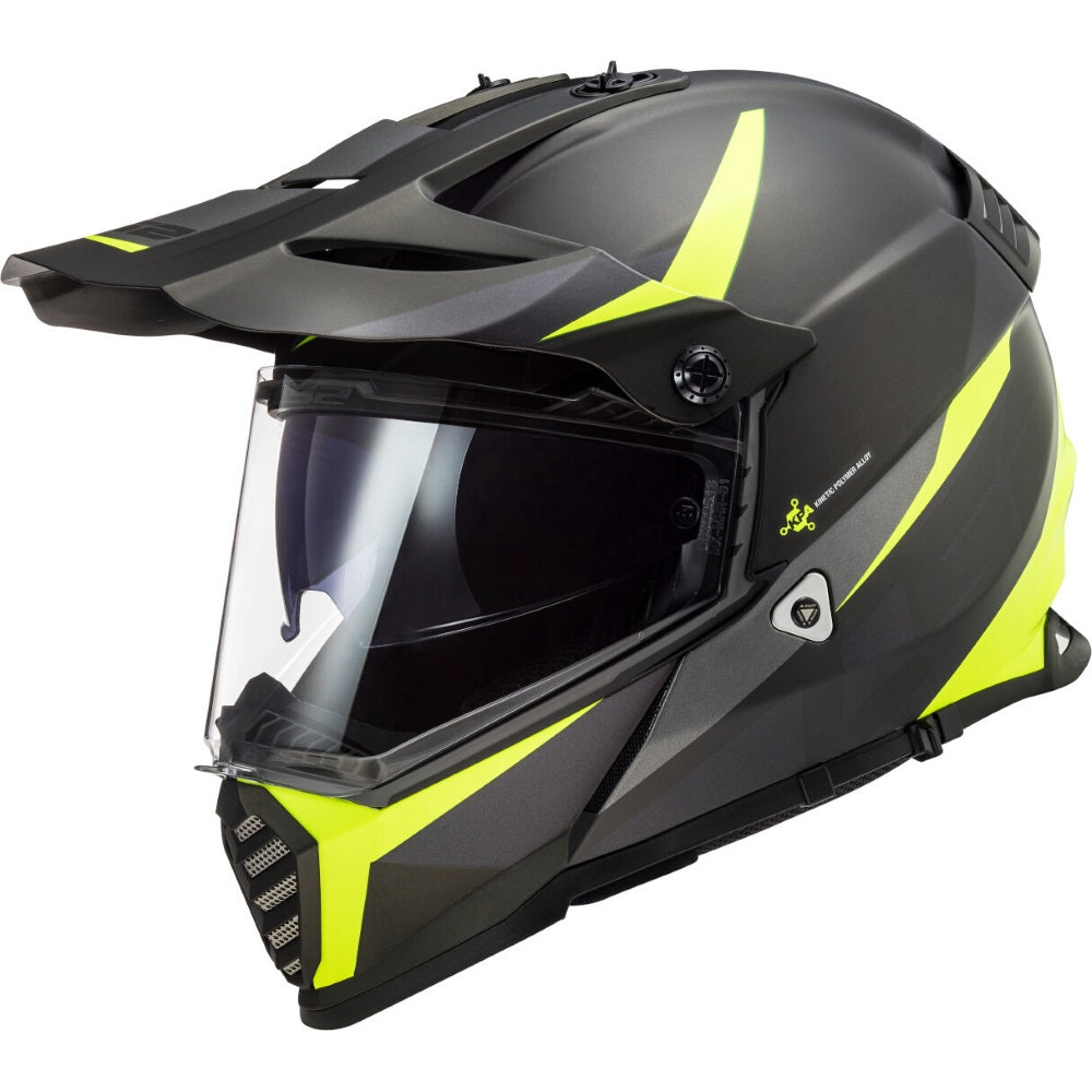 LS2 MX436 Pioneer Evo Router Black/High Visibility Yellow