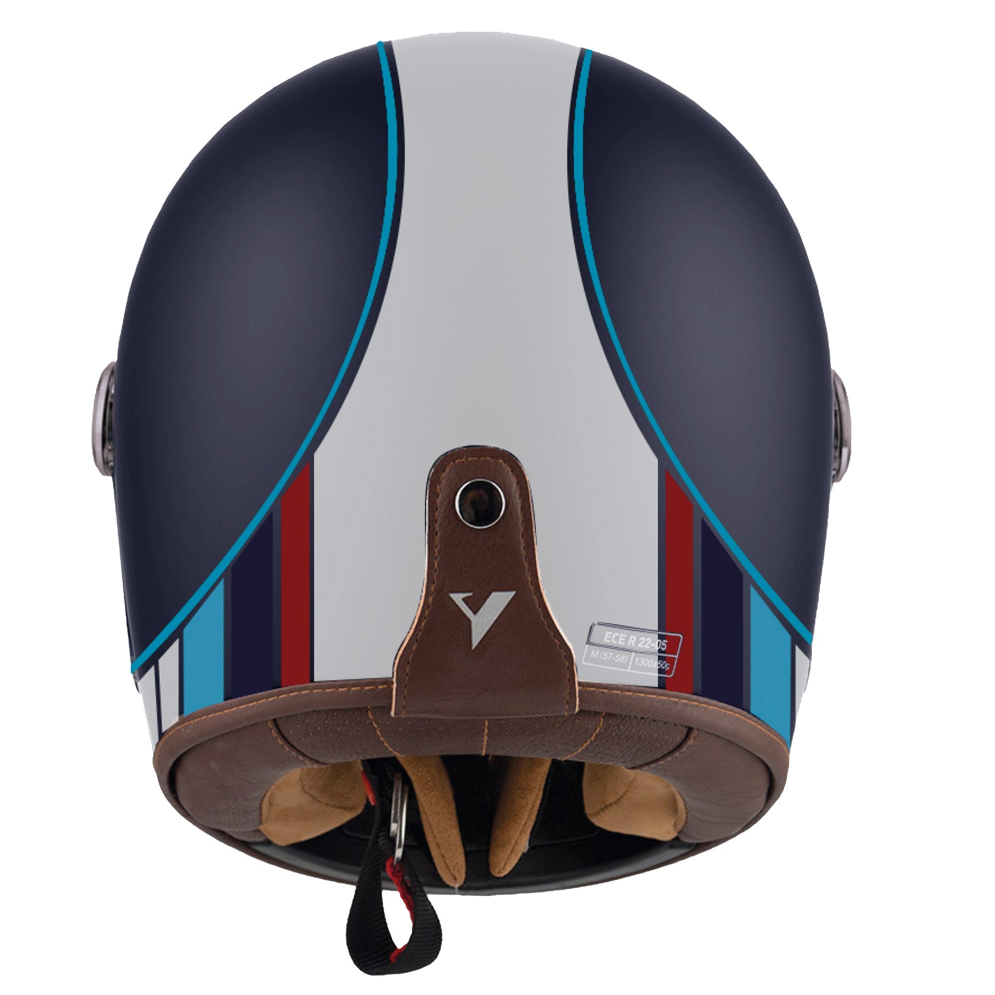 ByCity Roadster II Full Face retro Helmet in Dark Blue