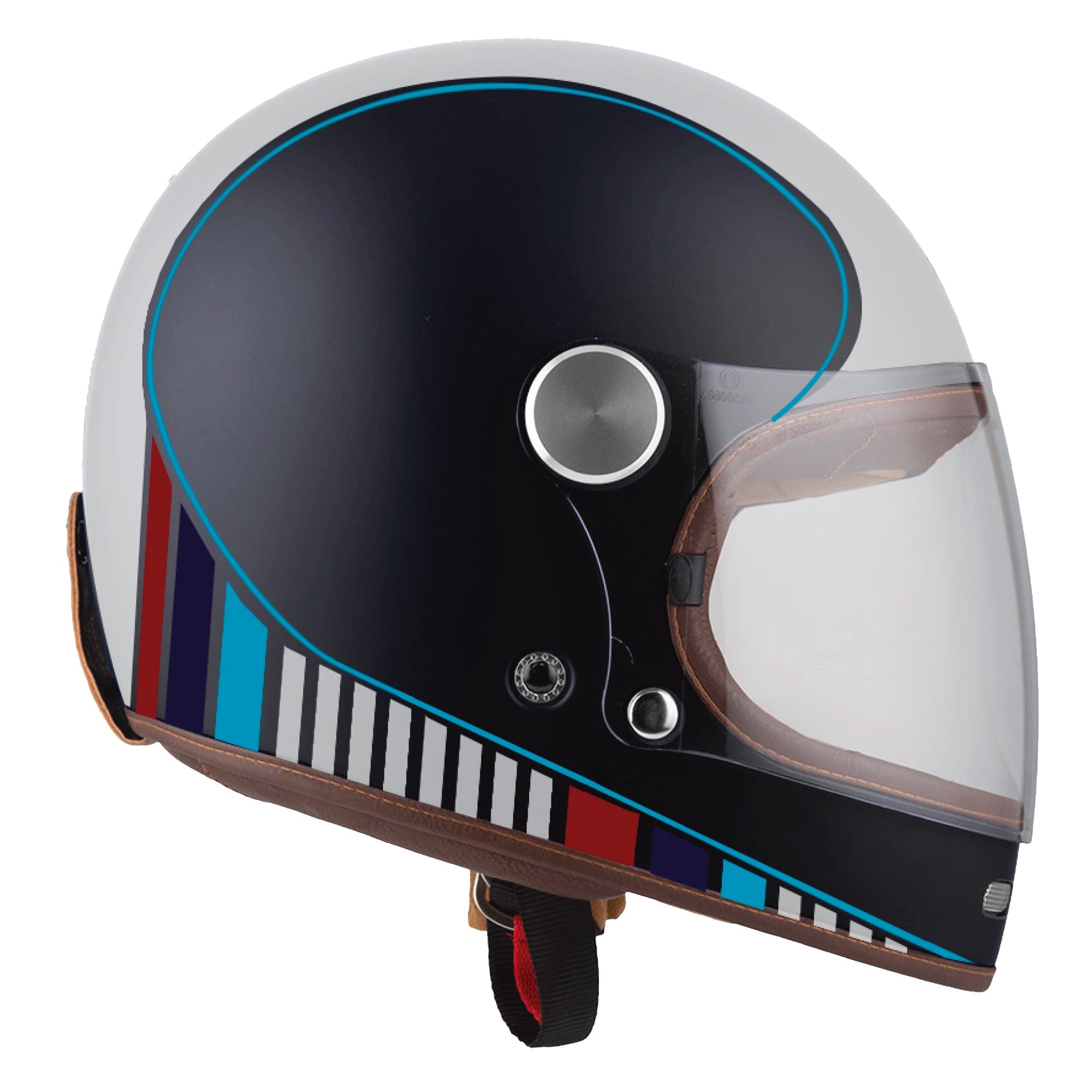 ByCity Roadster II Full Face retro Helmet in Dark Blue